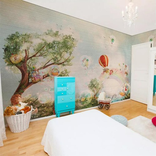 Papier peint motif chambre - peint,