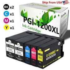 5PK PGI-1200XL Ink Cartridge for Canon MAXIFY MB2020 MB2120 MB2320 MB2720,2BCMY