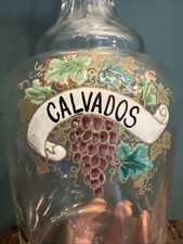 Rare Bouteille Verre Emaillé