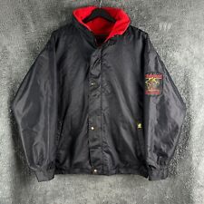 Vintage Guy Cotten Fleece Jacket Black Mens Large Tour Du Monde Zip Fisherman