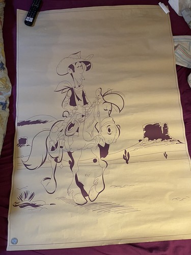Affiche ancienne lucky luke - affiche,