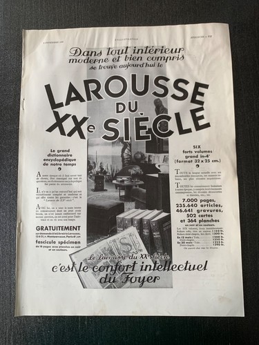 Publicités ancienne larousse - publicités,