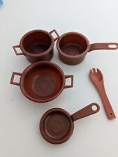 Barbie Mattel Brown Kitchen Accessory Frying Pan Flat Vintage 70s