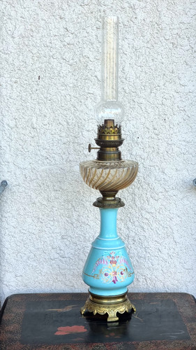 Lampe pétrole faïence - à,