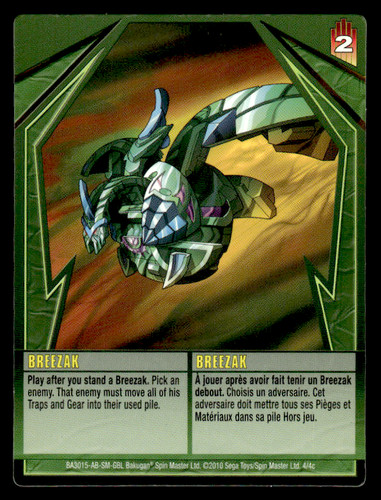 Bakugan card breezak - bakugan,