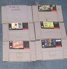 SNES Super Nintendo Lot 6 Games Tested MARIO MISSING TAZ SCOOBY TINY TOONS more