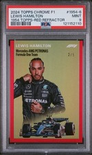 PSA 9 2024 Lewis Hamilton Topps Chrome Formula 1 F1 Topps 1954 Red /5