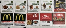 joli lot de 10 tickets cinema différents avec des publicités Mac Do