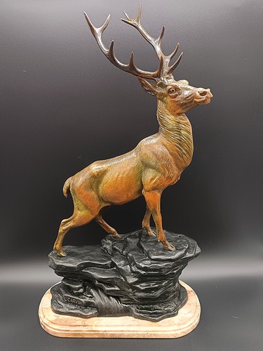 Grand cerf art déco - art, l.