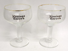 Konings Hoeven Trappiste Ale Bière Verre Or Bordure 0,25l - Lot De 2 Lunettes
