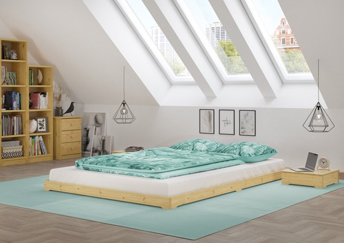 Lit futon bois très - bois, bas