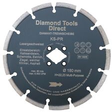 Diamant Tronçonnage Vitre 180 MM Abrasif pour Fin Lamello - Universel Perçage