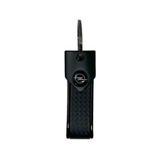 Opel car keychain, ring lock, 90 x 20 mm, black, black logo
