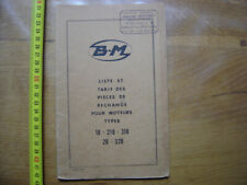 Old manual price list engine parts type 18 218 318 28 Bernard engine