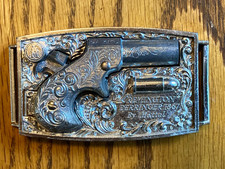 Vintage 1959 Remington 1867 Toy Derringer Belt Buckle