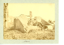 A Ferris wheel, hydraulic pump, circa 1870 Vintage albumen print albumin print