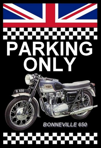 Plaque parking only triumph - ",