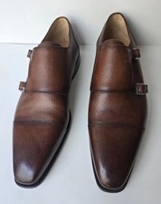 Stefano Bemer Double Monk Strap Brown Leather Shoes US 12 Mens