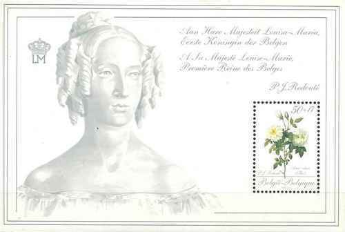 Timbre flore roses belgique - flore,
