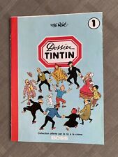 HERGÉ DOSSIER TINTIN POSTER IMAGE À COLLER PUB RIZ À LA CRÈME BOSS 1979 TBE 