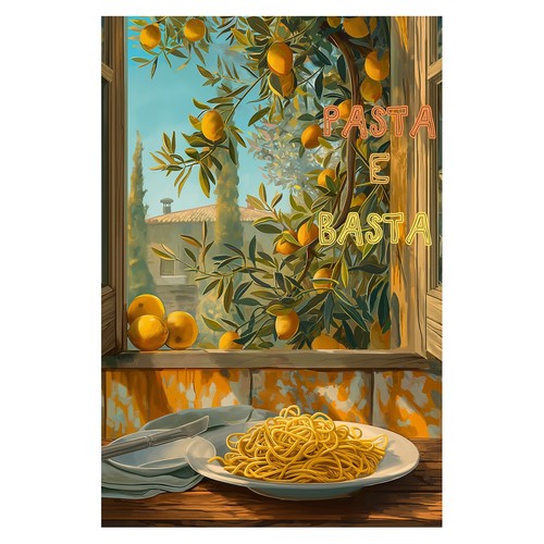 Affiche vintage pâtes - vintage,