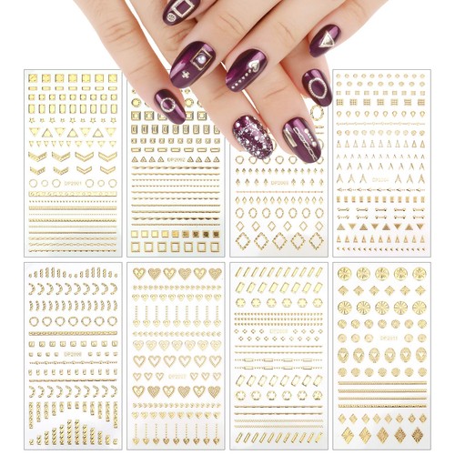Feuilles nail stickers - 3d,