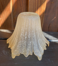 White frosted glass tulip