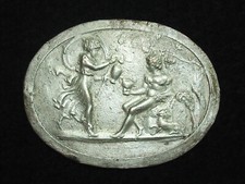 MEDAILLON CUIVRE ARGENTÉ