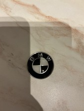 Emblème Logo noir et Blanc BMW Logo  Volant  Adhésif 45MM