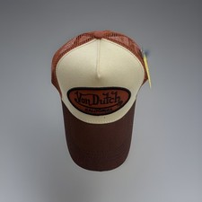 Casquette Von Dutch Trucker California Marron Beige Logo Brodé Snapback Neuve