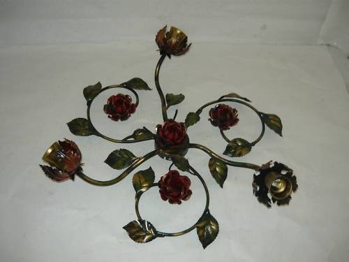 Plafonnier lustre avec roses - lustre,