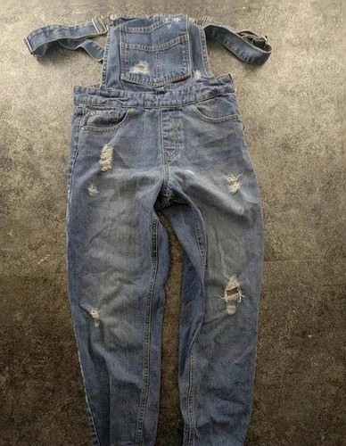 Salopette jean destroy - , denim