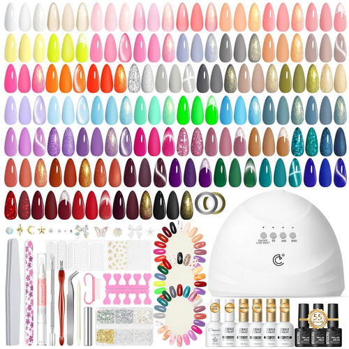 Gel manicure kit with v - gel, u