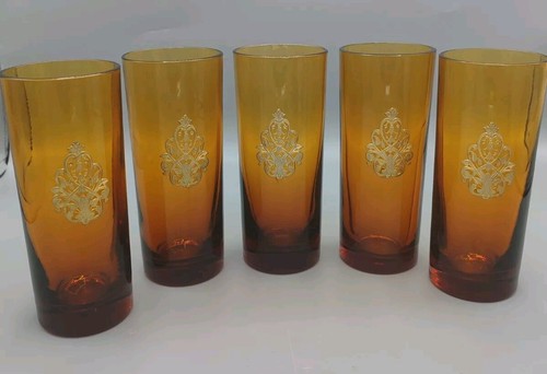 Verres ambrés long - ambrés,