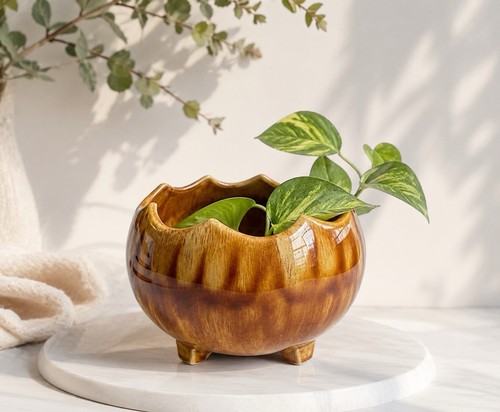 Ancien cache pot tripode - pot,
