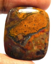 100% Natural Amazing Lithophyse Cushion Cab Loose Gemstone 28x24x5mm 32.15Cts