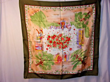 Vintage Taittinger Champagne Scarf 100% Silk  Royal Gardens Design Stunning BNIB
