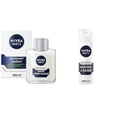 Lot NIVEA MEN Peau Sensible Baume Après-Rasage (1 x 100 ml) + Mousse à Raser ...