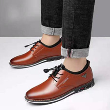 Chaussure basses Basket marron bleu homme classe habillé classique travail chic