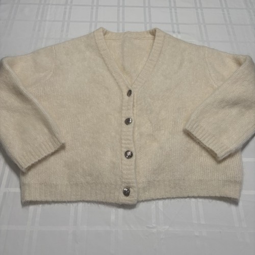 Cream mohair blend fuzzy - blend,