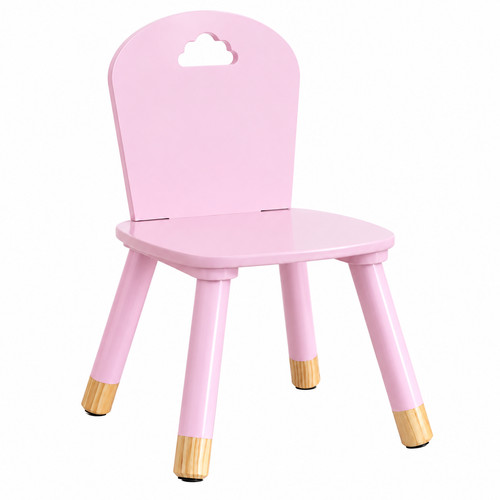 Chaise enfant bois - , rose