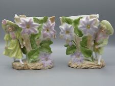 2 porcelain cookie vases girl and boy 12 cm