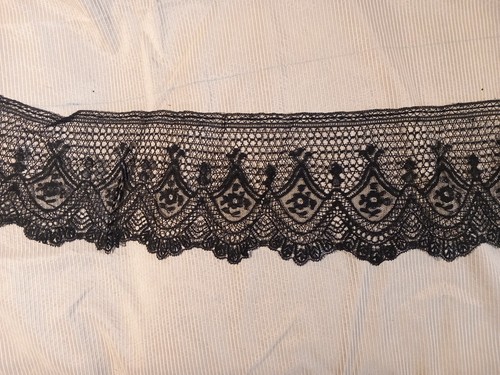 Guipure dentelle noire - guipure, xixe