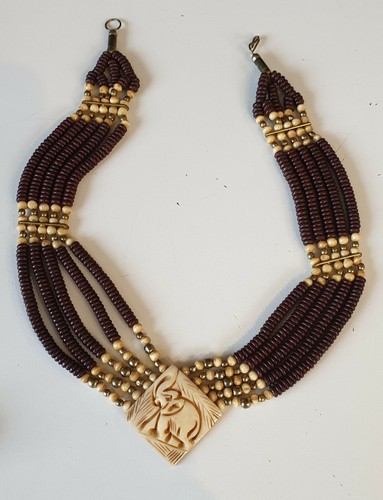 Collier africain éléphant - collier,