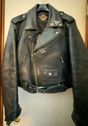 Veste motard double cuir - de,