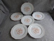 6 assiettes plates en porcelaine bavaria ,winterling,service "magnolia"