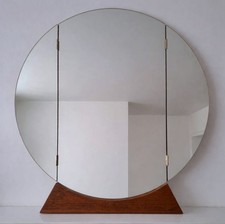 Grand miroir rond vintage