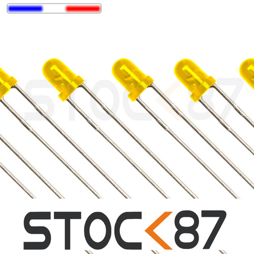 261dj led 3mm ronde - 3mm, jaune