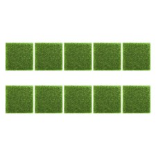  10 Pcs Gazon Synthetique Tapis Herbe Artificielle Décoration D&#039;herbe