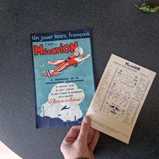 MECAVION 1932 flyer publicitaire + tarif des pièces détachées avion démontable